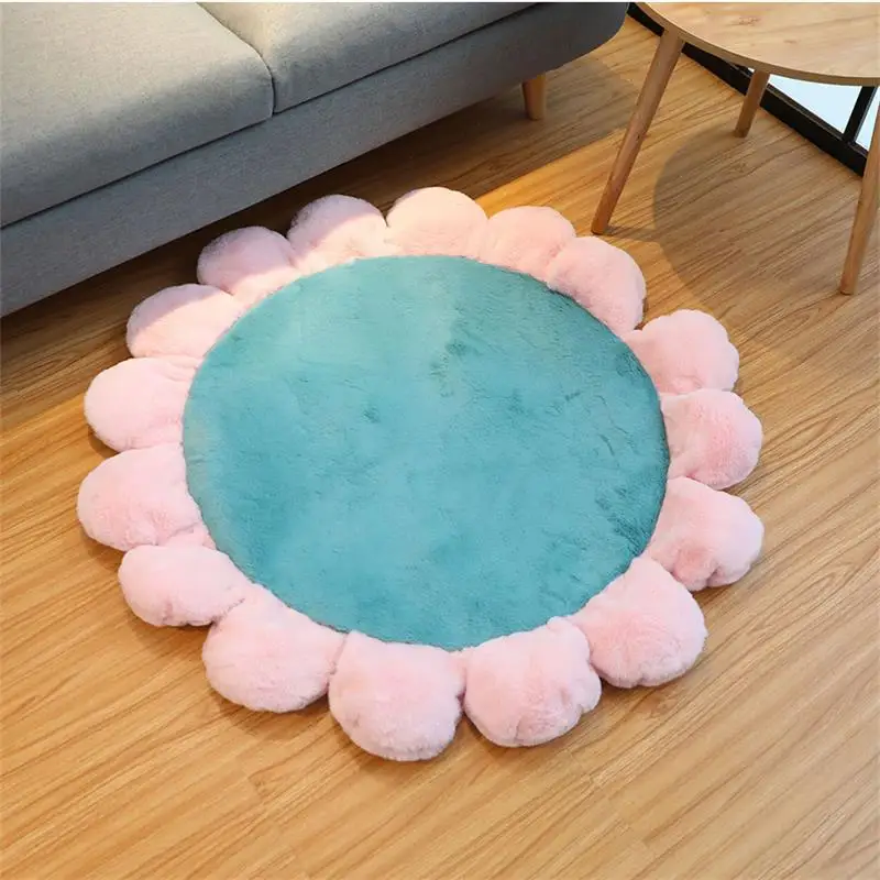 

Сидячий напольный коврик, подушка в скандинавском стиле, искусственная кожа, ручная работа, плетение, спальня, гостиная, милый прикроватный ...