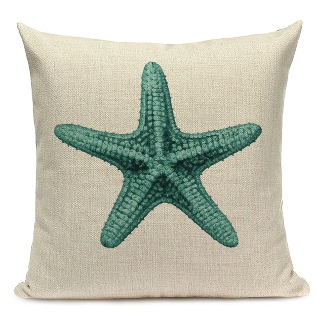 5 Decorative Cotton Retro Painting marine decoration Pillow Covers 45Cmx45Cm Square Replacement Printed Cushions Pillow Case - Цвет: 5