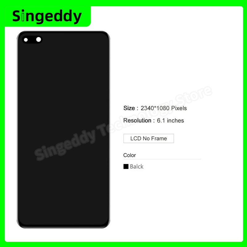 Digitalizador de pantalla t&aacute;ctil LCD, montaje completo de repuesto para HUAWEI P40, ANA-AN00, TN00, NX9, LX4, 6,1 pulgadas, 1080x2340-2