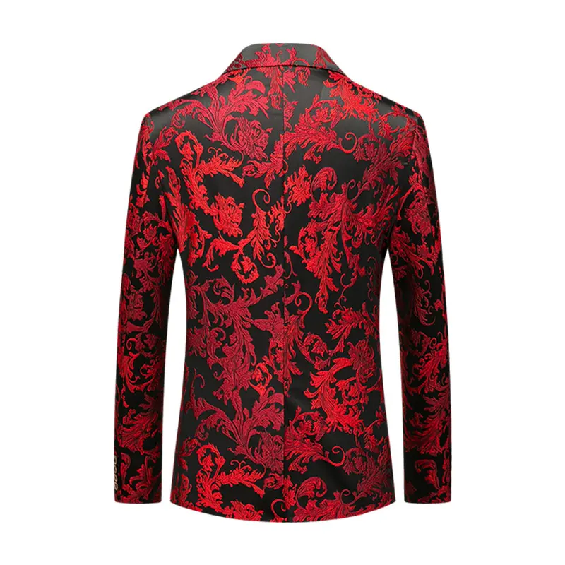 

Men's Floral Party Dress Suit Luxury Embroidered Wedding Blazer Dinner Tuxedo Jacket
