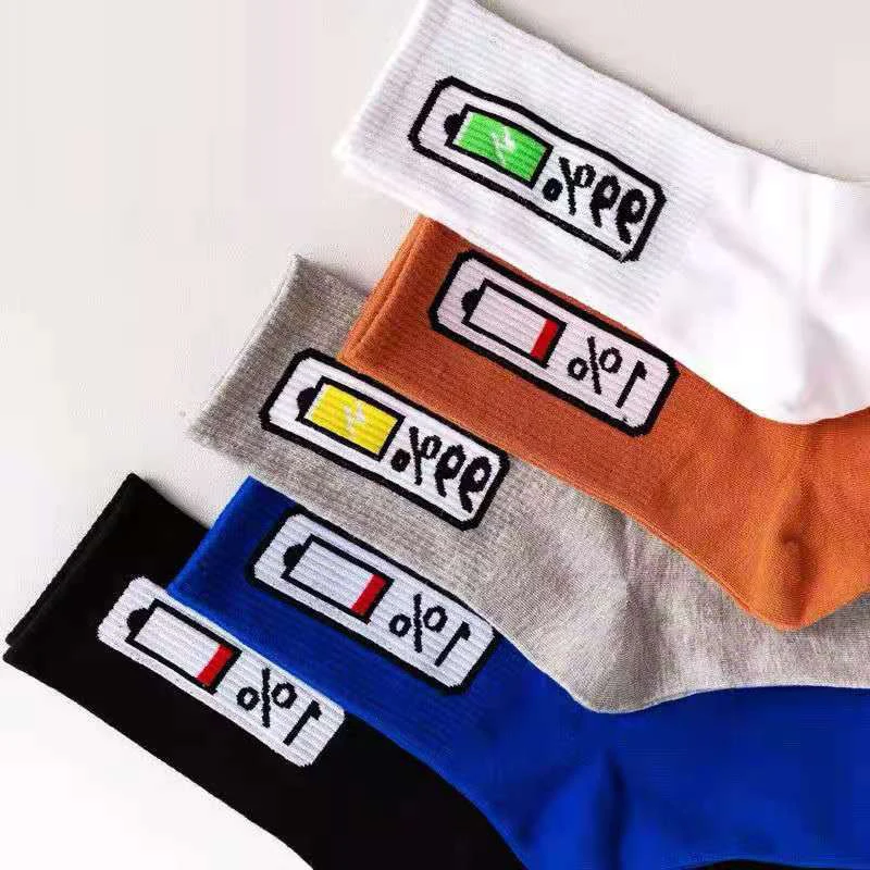 

Новинка 2021, модные носки унисекс, в японском и корейском стиле, модные весенне-осенние носки для мужчин и женщин с батареей и технологией эне...