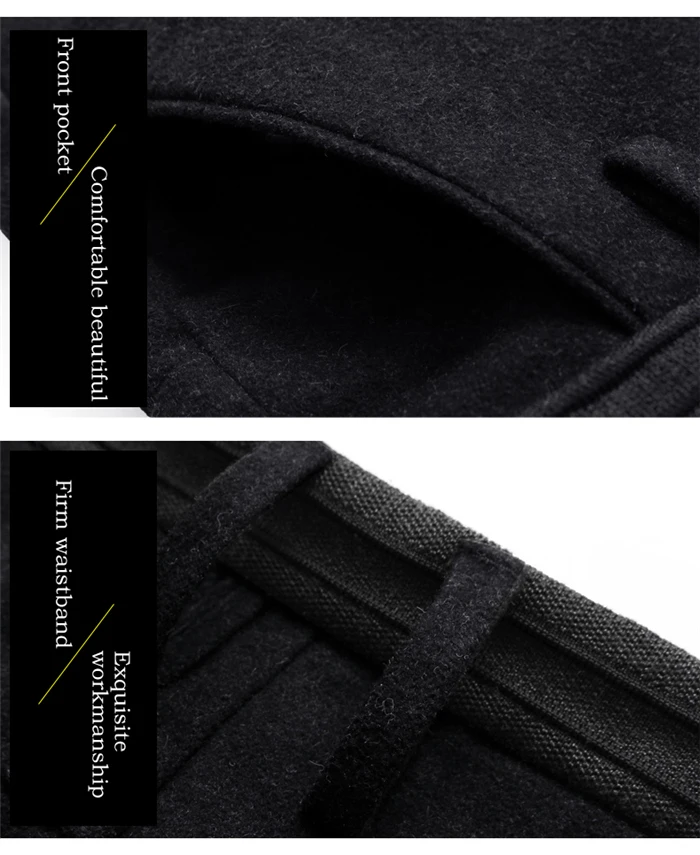 Осень и зима новые мужские плотные повседневные брюки бизнес мода Slim Fit Брюки брендовые черные темно-серые