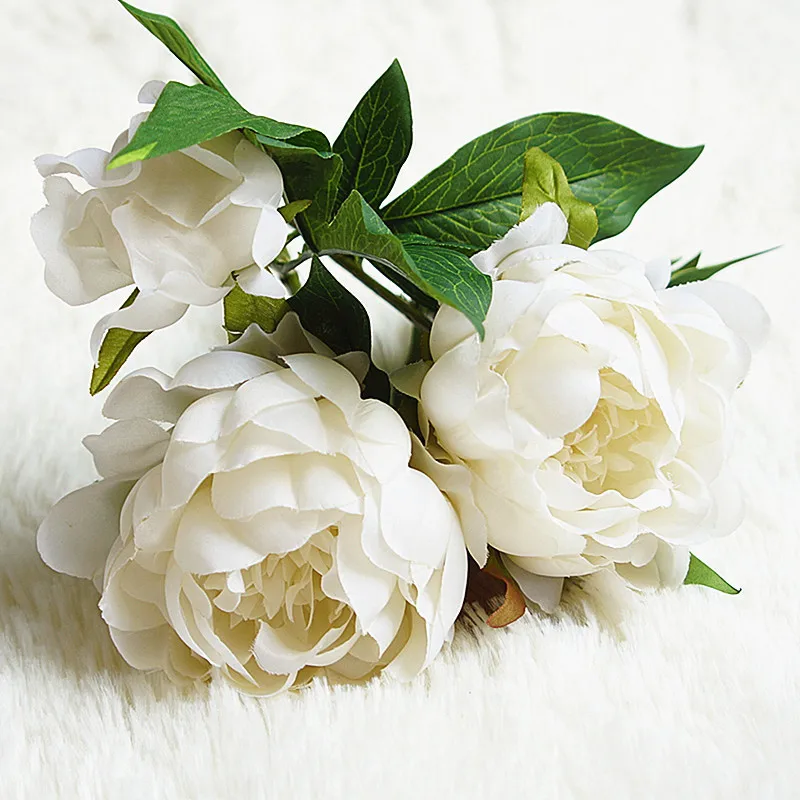 5 Шт./лот Шелковый Искусственный Пион искусственные Цветы флорес artificiais флер