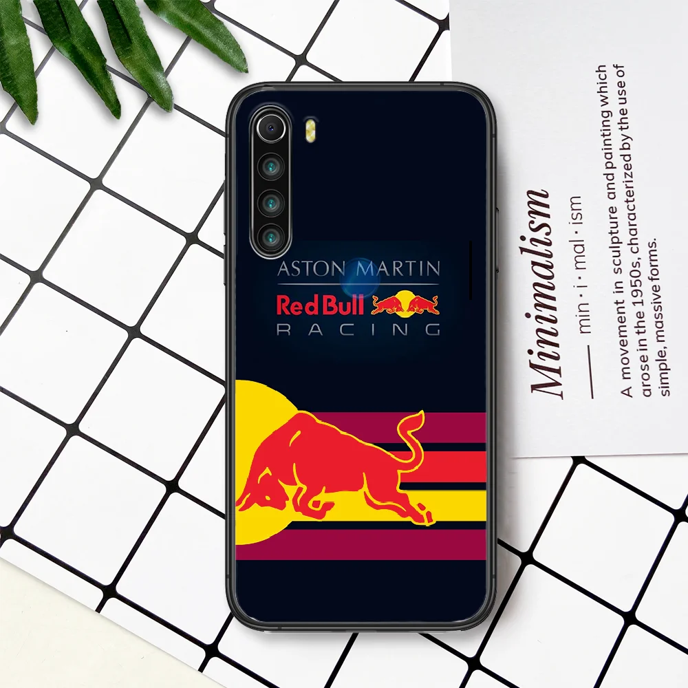 

RED Energy Drink Bull Phone Case For Xiaomi Redmi Note 7 8 8T 9 9S 4X 7 7A 9A K30 Pro Ultra black Funda Fashion Cover Luxury