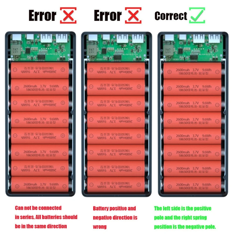 Съемный QC3.0 PD ЖК-дисплей DIY 16x1865 0 чехол для аккумулятора внешнего 5 Вт/10 Вт