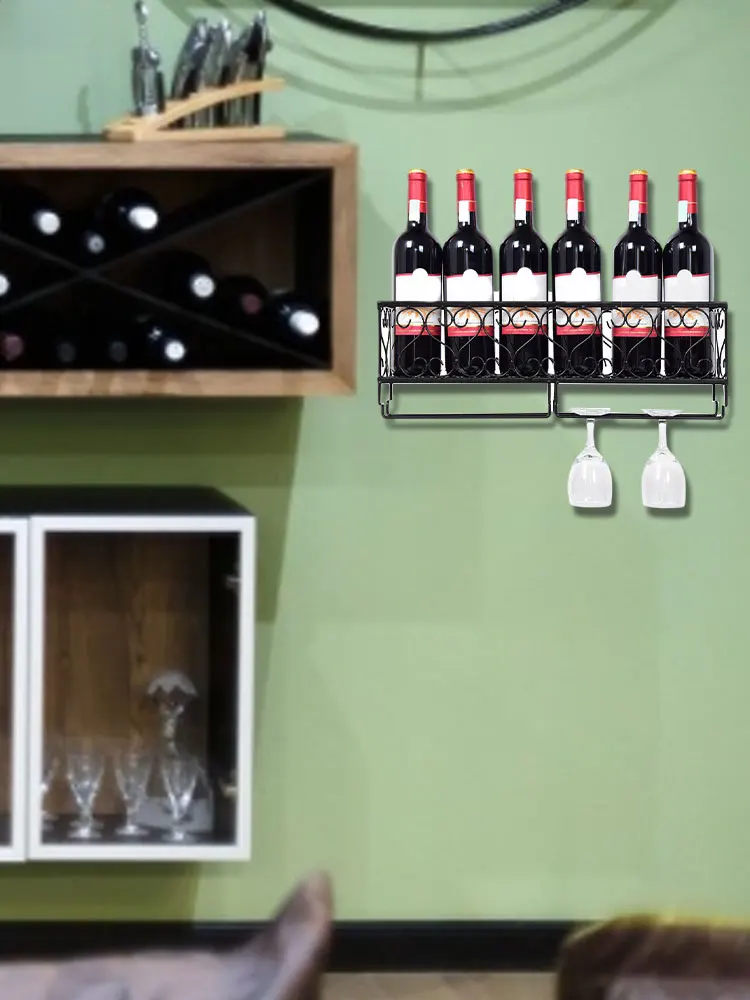 Высококачественная Полезная железная Винная стойка настенный держатель для