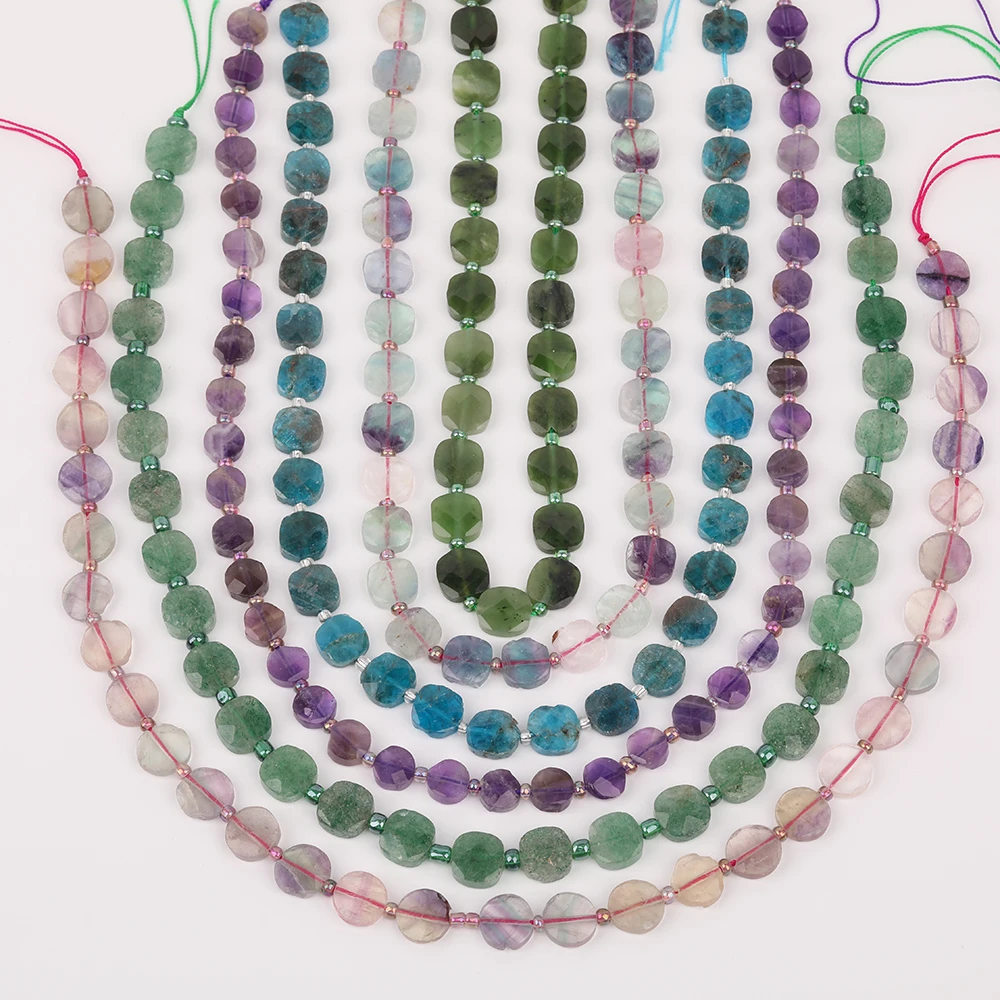 10 мм натуральные драгоценные камни каменные плиты свободные бусы кулон ожерелье