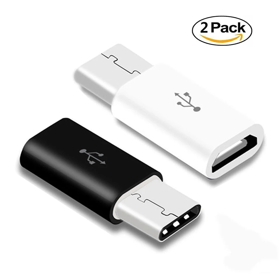 2 шт Type C и Micro USB Android телефон адаптера зарядного устройства для Xiaomi Mi 9 Huawei Honor 8x Samsung S10 c кабель|Переходники