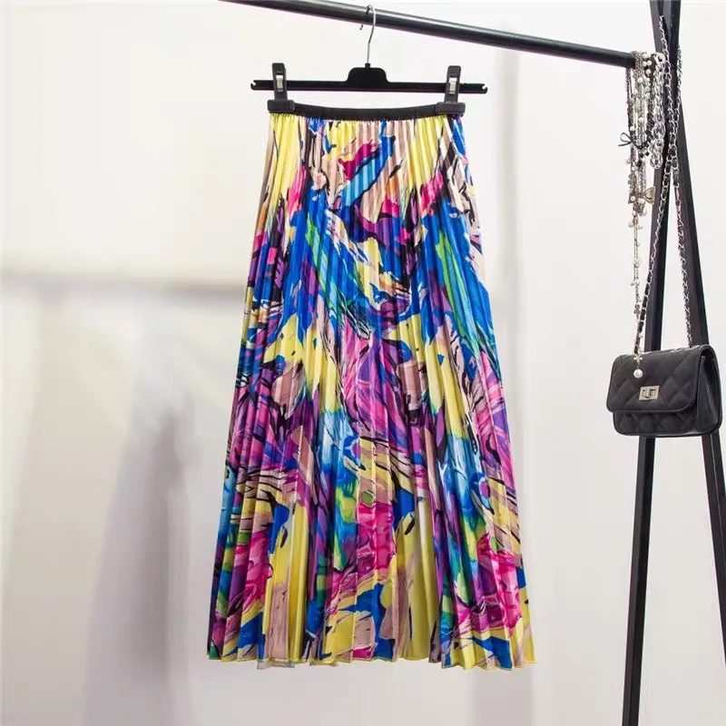 Юбка женская трапециевидная с цветочным принтом Marwin юбка до середины икры для