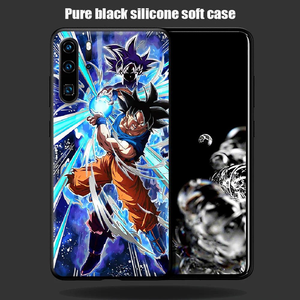 

Anime D-Dragon Ball Goku Cartoon Phone Case For Huawei P Mate 10 20 30 40 Pro Lite Smart 2019 2021 black Back Pretty Shell