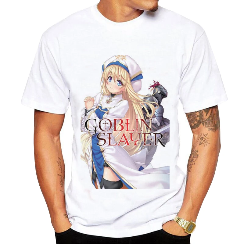 Мужская футболка Goblin Slayer с принтом летний топ мультяшная популярная аниме Harajuku -