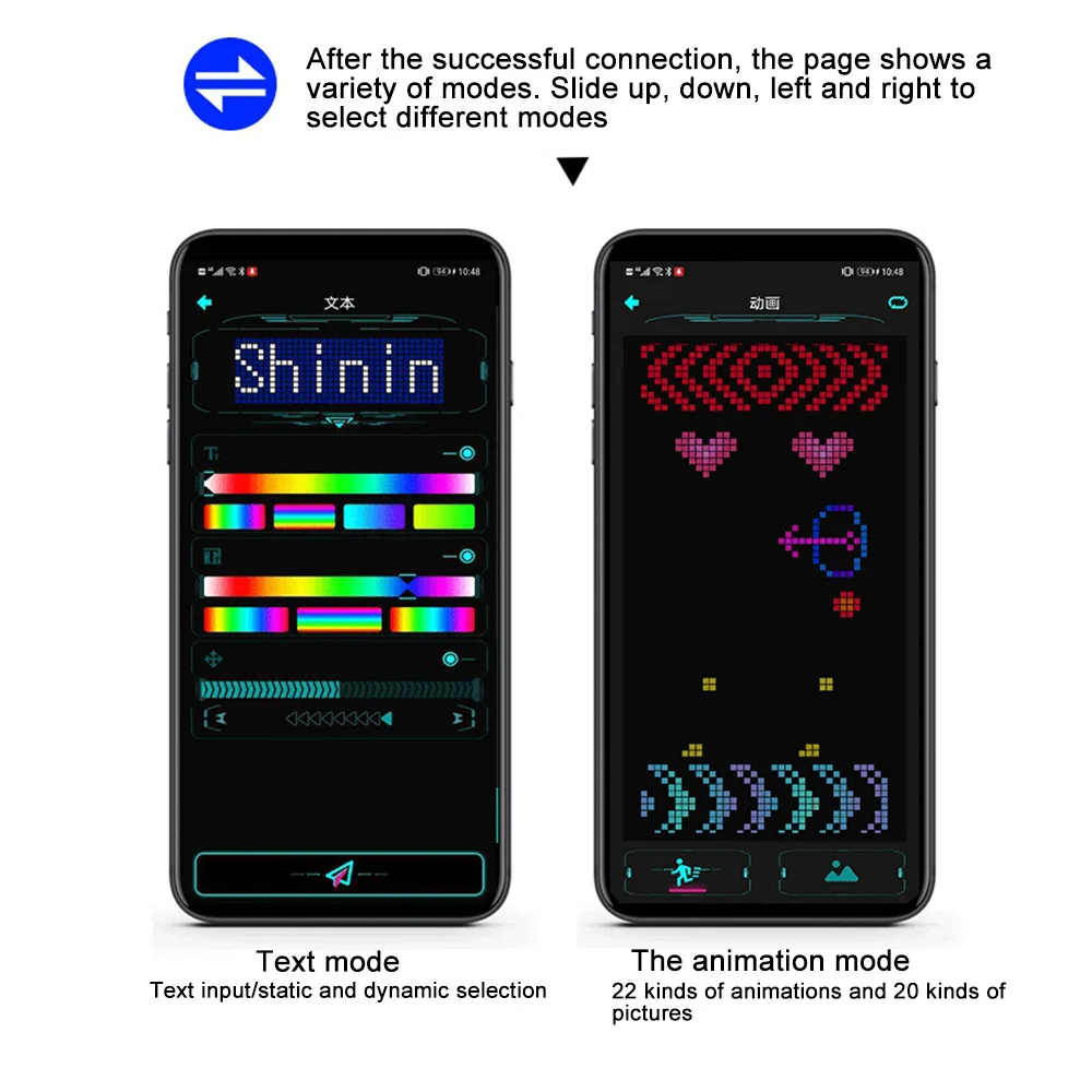 DIY Bluetooth светодиодный Очки с APP управлением светящиеся Волшебные праздничные очки