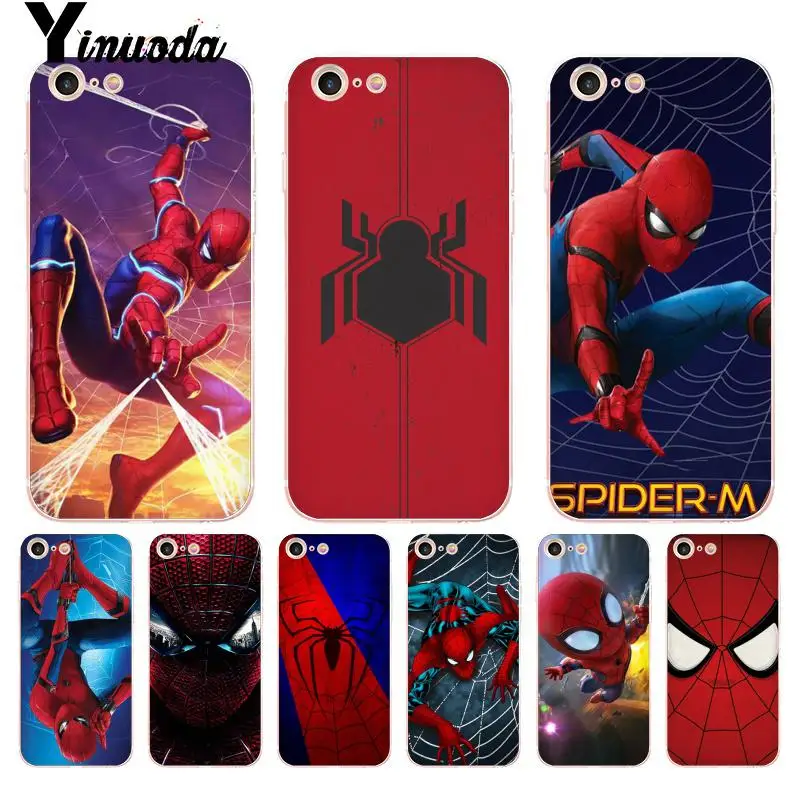 Yinuoda для iphone 7 6 X Чехол Marvel Spider Man Comics Coque Shell чехол телефона 8 6S Plus 10 5 5S