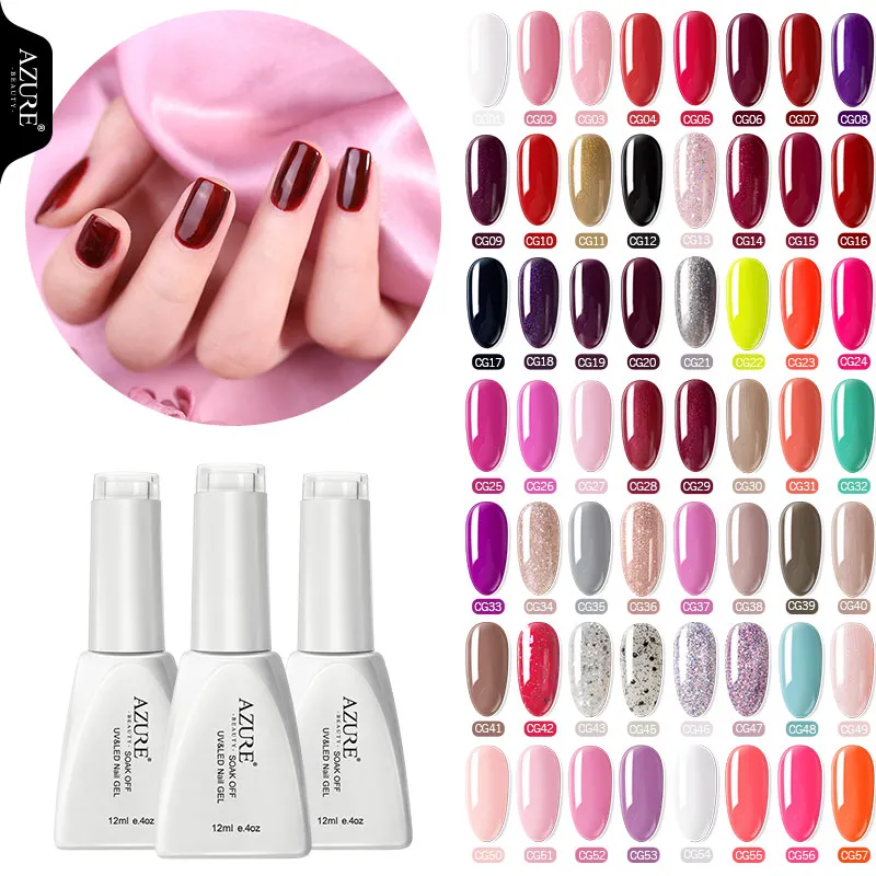 Лазурный салон красоты Гель лак для ногтей замачиваемый дизайн Блестящий