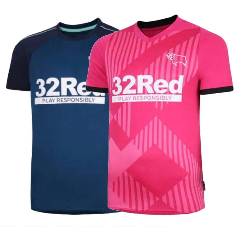 

2020-21 Rams High quality home Away jerseys T-shirt TEE Derby County FC customize Rooney Richard Keogh Martyn Waghorn
