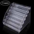 Акриловый держатель для лака для ногтей, 7 ярусов, маникюрная стойка органайзер для хранения, макияжа, съемный косметический инструмент для маникюра