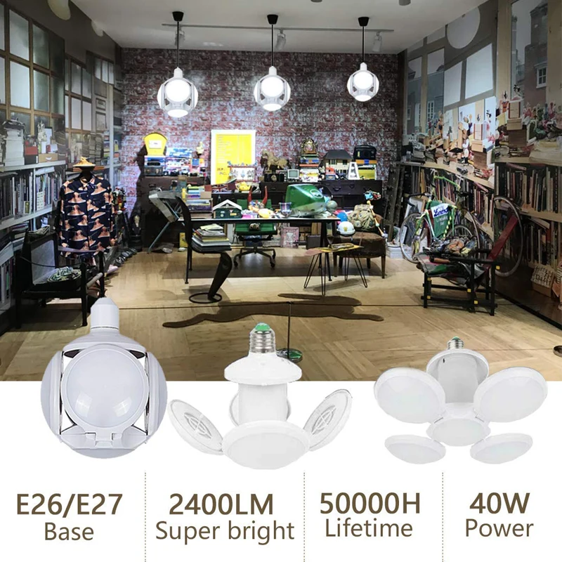 Супер яркий светодиодный промышленный светильник ing 40 Вт E26/E27 вентилятор гараж