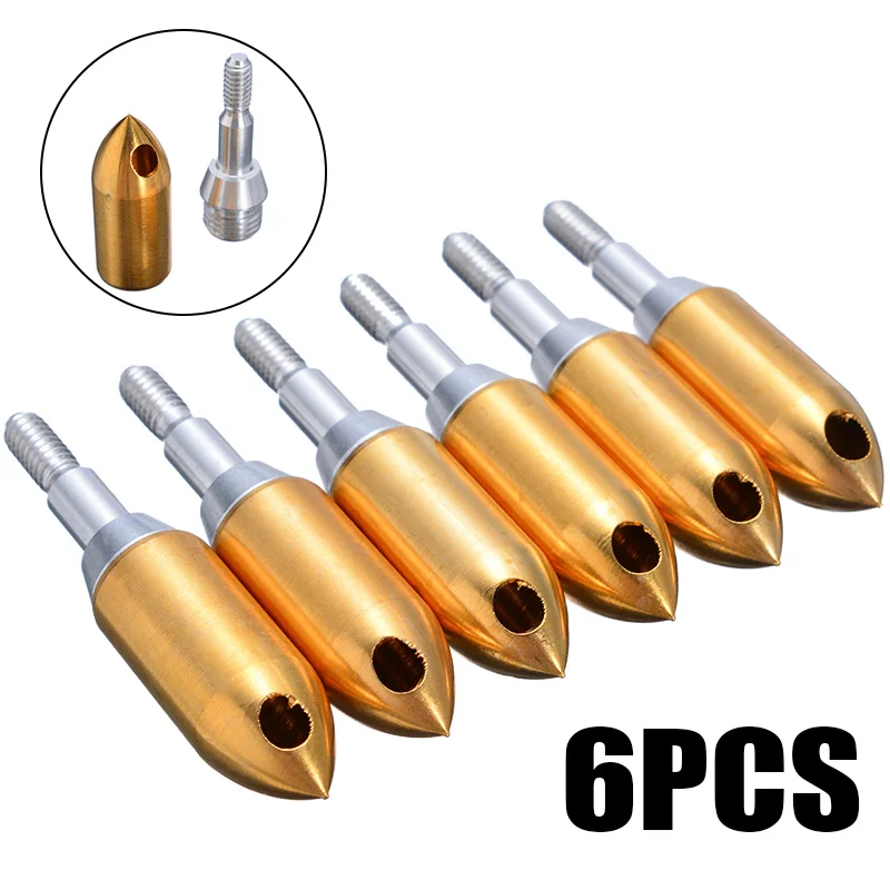 

6Pcs/set Whistle Arrowhead Copper Broadhead Arrow Heads Screw Hunting Arrow Head Archery Tool Outdoor Hunting Arrowhead