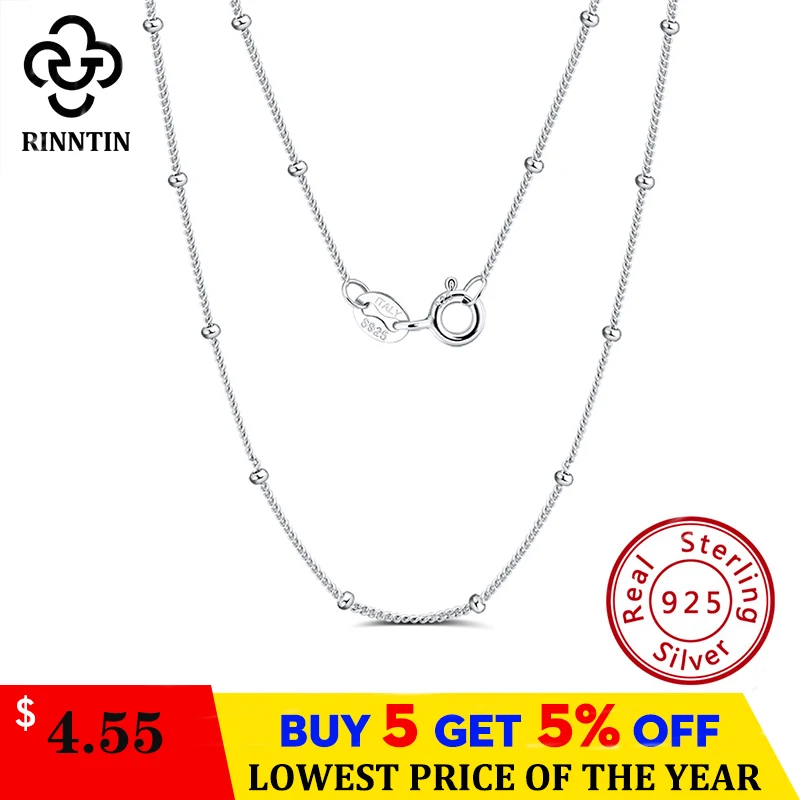 Rinntin S925 серебро 40 см витая веревка змея бамбуковая коробка бусины звено плетение