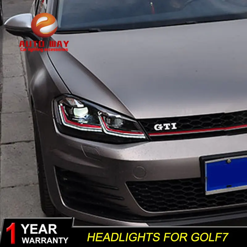 Автомобильный Стайлинг D2H H7 налобный фонарь чехол для VW Golf7 фары Golf 7 MK7 2014 2015