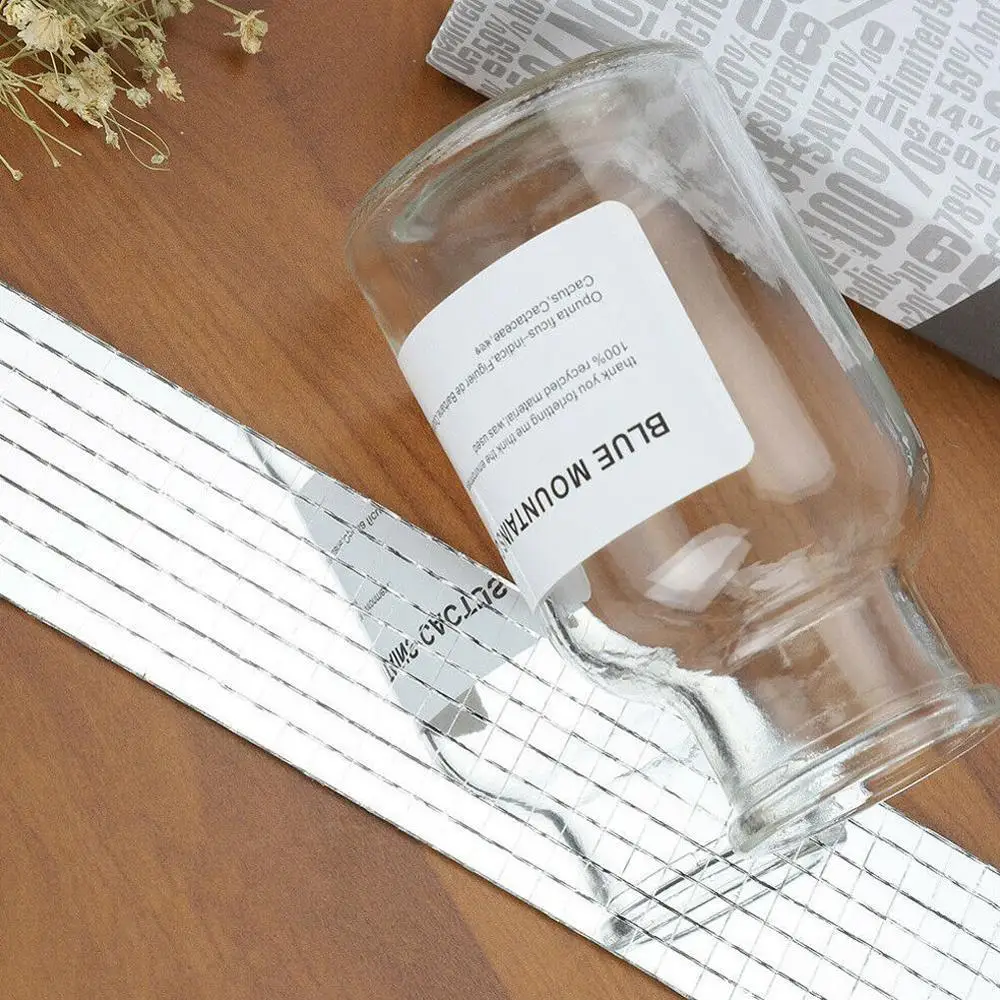 Квадратные Зеркальные настенные наклейки 3D наклейка мозаика для дома гостиной