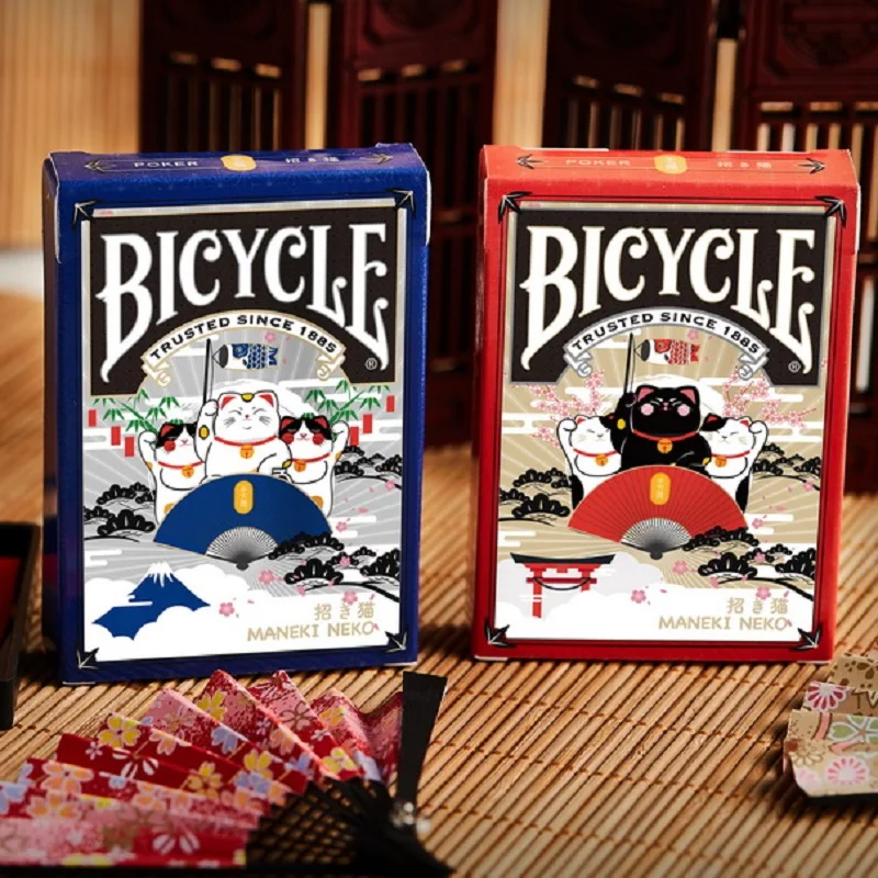 Fahrrad Maneki Neko Spielkarten Glückliche Katze Deck USPCC Sammeln Poker Magie Karte Spiele Zaubertricks Requisiten für Zauberer