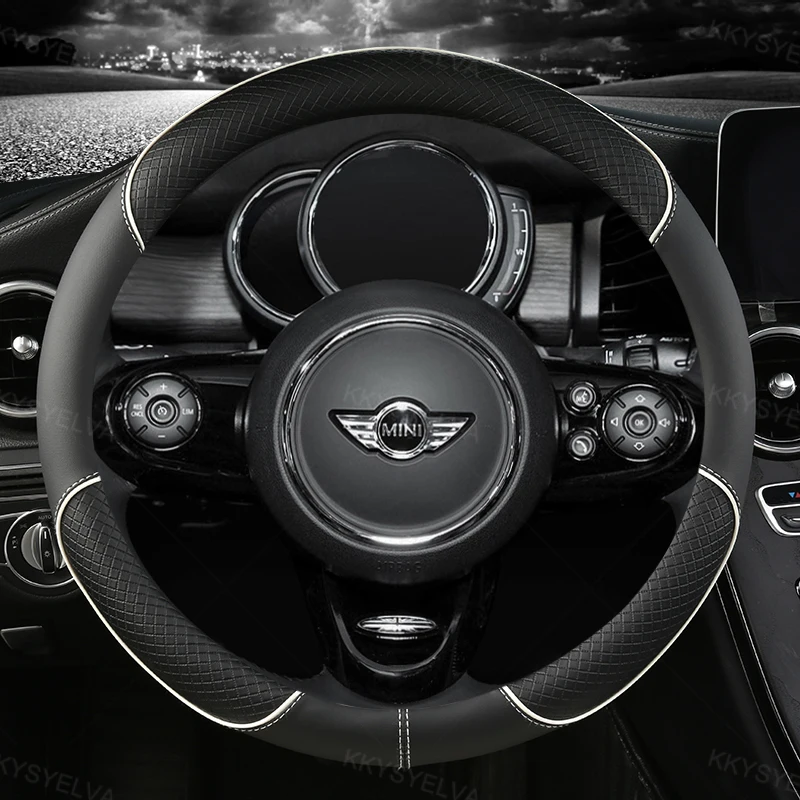 

Leather Car Steering Wheel Cover for MINI Cooper R56 Clubman Countryman Clubvan Coupe Auto Accessories