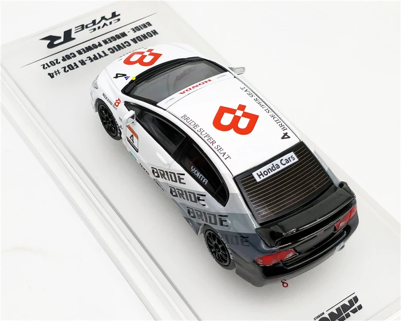 1: 64 INNO64 Honda Civic Тип R FD2#4 Невеста MUGEN POWER CUP 2012 Литой модельный автомобиль