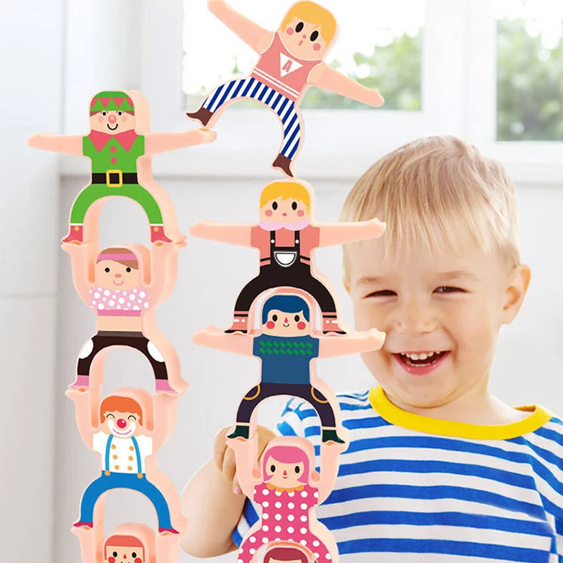 

Монтессори укладка игрушки для Детские 1 Year Old балансировки Стакер настольная игра игрушка для детей от 2 до 4 лет укладки блок мальчик игрушк...