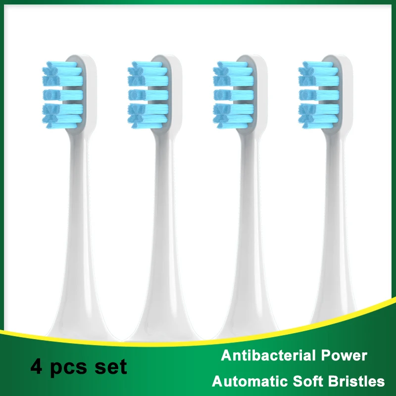 

2021 for XIAOMI T300/500 Blue 4pcs Replacement Brush Heads No Metal Vacuum diamondclean health Soft DuPont Brush Head Bristle
