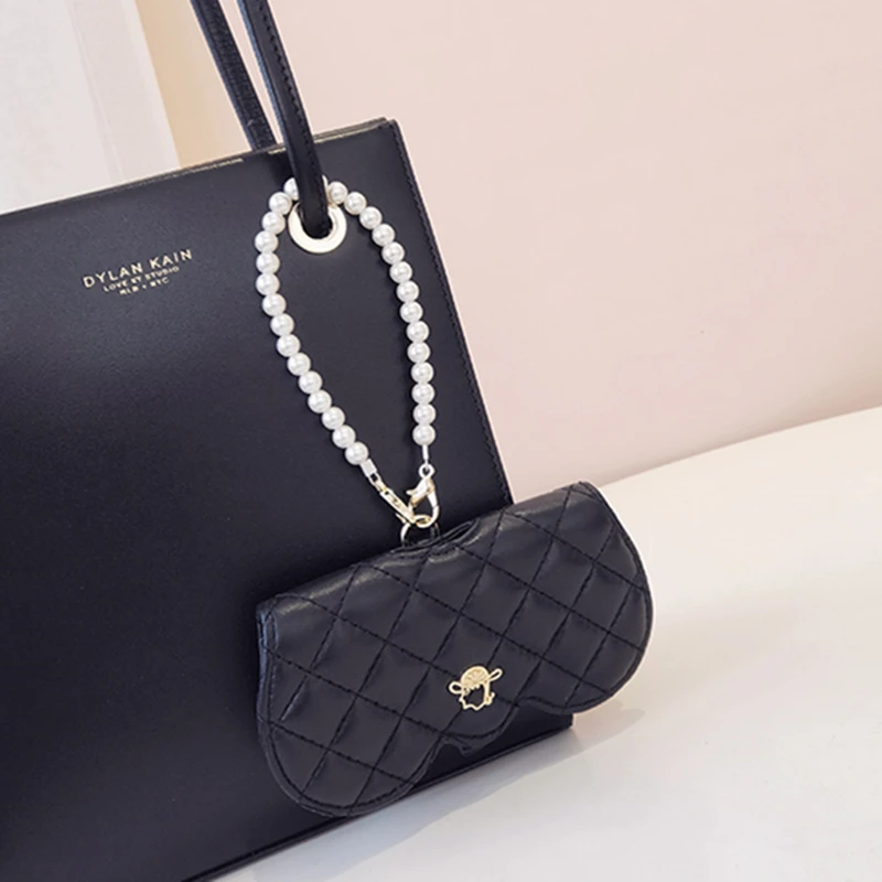 Чехол для очков из натуральной кожи с волнистым узором мультяшная сумка