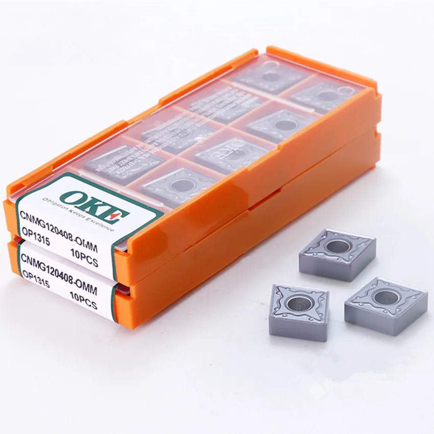 

OKE CNMG120404-OMM OP1215/CNMG120408-OMM OP1215/CNMG120404-OMM OP1315/CNMG120408-OMM OP1315 CNC carbide inserts 10PCS/BOX