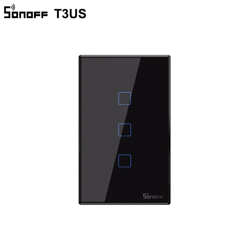 SONOFF T3 TX US/EU/UK 433 RF Control 1/2/3 Gang Basic Smart Home Wifi Touch Wall Light Switch Work With Alexa Google | Электроника