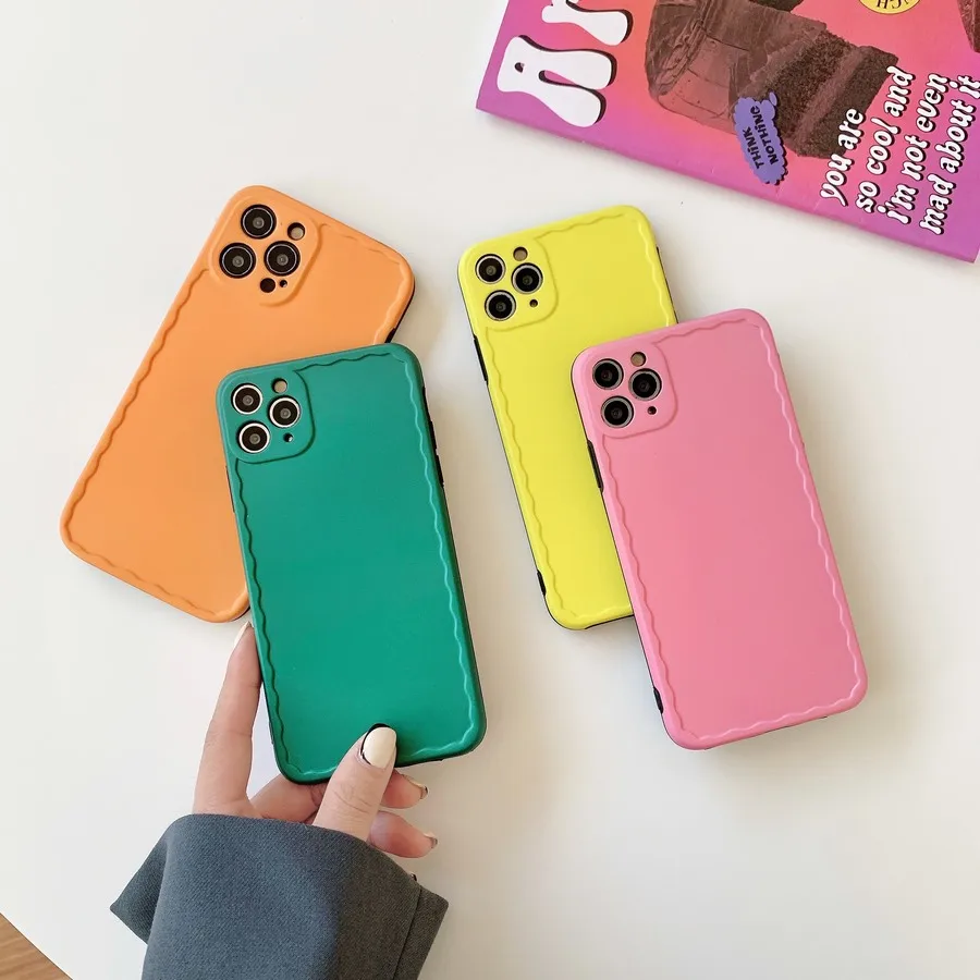 

Pure Candy Color Rubber Phone Case Shell For iPhone 12 Pro Max 11 7 8 Plus X XR XS Max SE2020 Shockproof Soft Rubber Cover