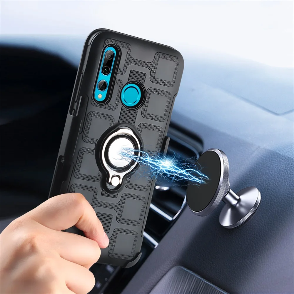 Чехол с поворотным зажимом для ремня Huawei P Smart Plus 2019 Psmart + чехол откидной Магнитный