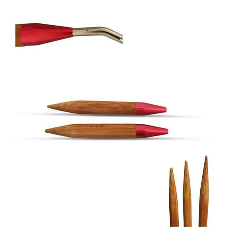 26 шт. круговые спицы Набор Колец Сменные угольные бамбуковые иглы для Knititng с