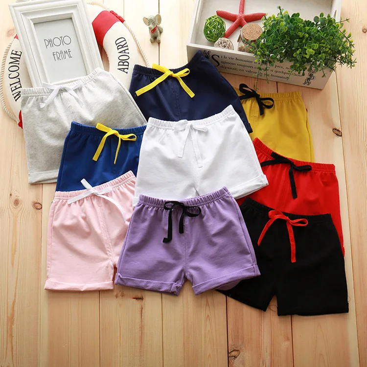 Pantalones cortos transpirables absorbentes para ni&ntilde;os y ni&ntilde;as, Shorts informales, Color caramelo, verano, 2020-0