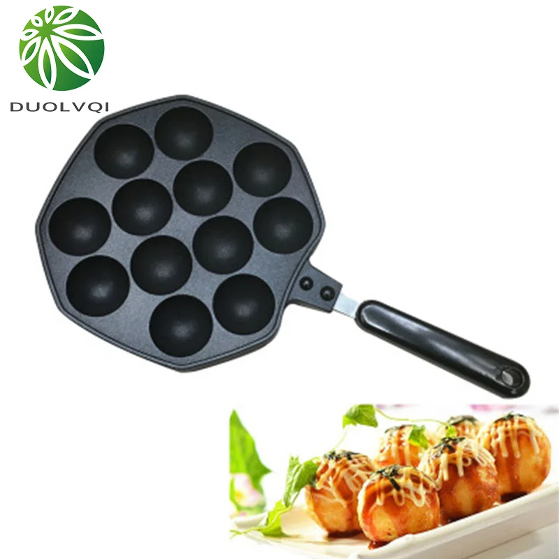 Holaroom 12 дюймов алюминиевый сплав Takoyaki сковорода фотоосьминог маленькие шарики