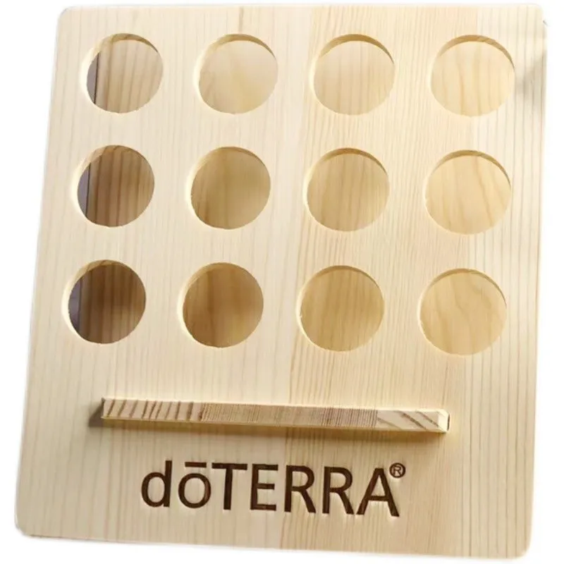 12 holes wooden essential oil bottle display rack for doterra young living perfume 15ml bottles holder storage shelf organizers free global shipping