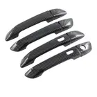 4 шт., защитная накладка на дверную ручку автомобиля, из углеродного волокна