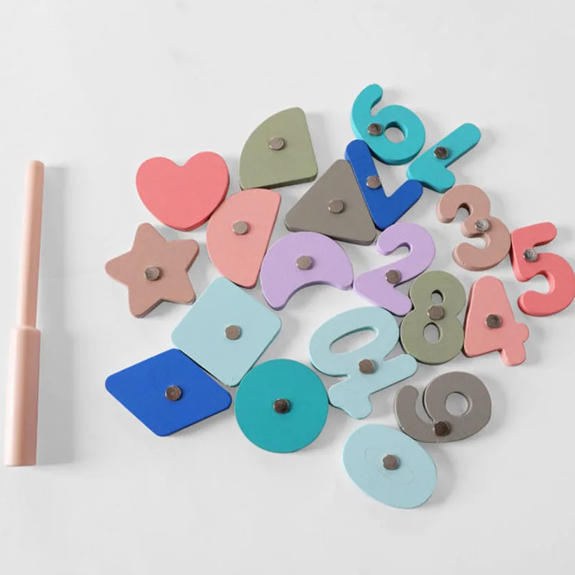 Деревянные развивающие игрушки Монтессори детская Магнитная рыболовная доска