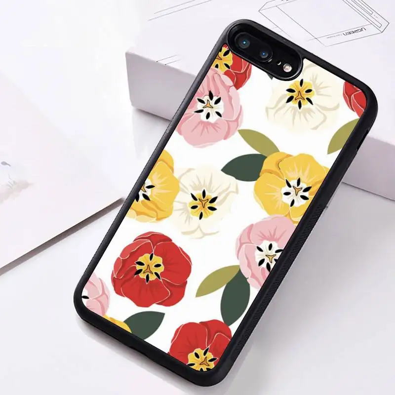 

Floral art Phone Case For iphone 12 mini 11 Pro Xs Max X Xr 6 6s 7 8 Plus SE2020 High Quality PC TPU Silicone Cover