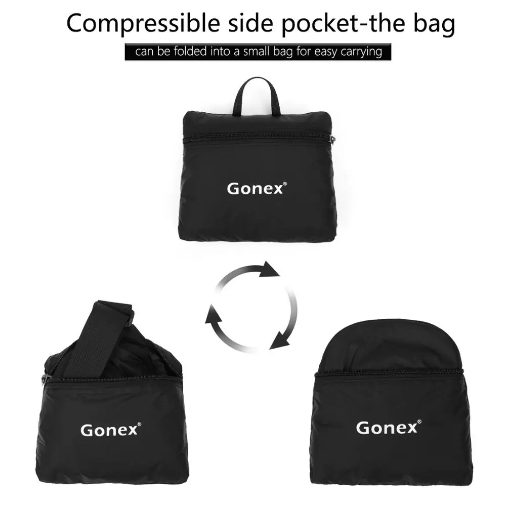 GONEX 38L Сверхлегкая спортивная сумка через плечо городской портативный рюкзак для