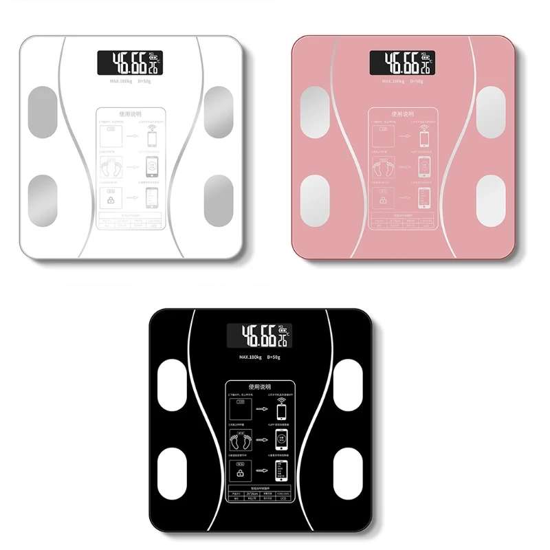 

Body Fat Scale Smart BMI Scale Digital Bathroom Wireless Weight Scale Body Composition Analyzer with Smartphone App