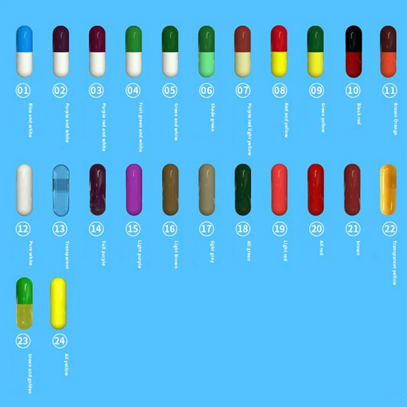 Пустые пустые желатиновые капсулы размером 0 #1000 шт. таблетки для лекарств |