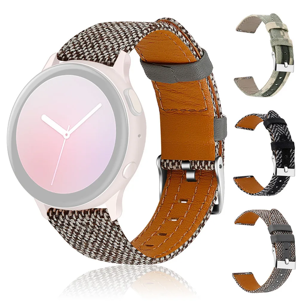 Нейлоновый холщовый заменитель кожаного ремешка ремешок для samsung часы активное 2