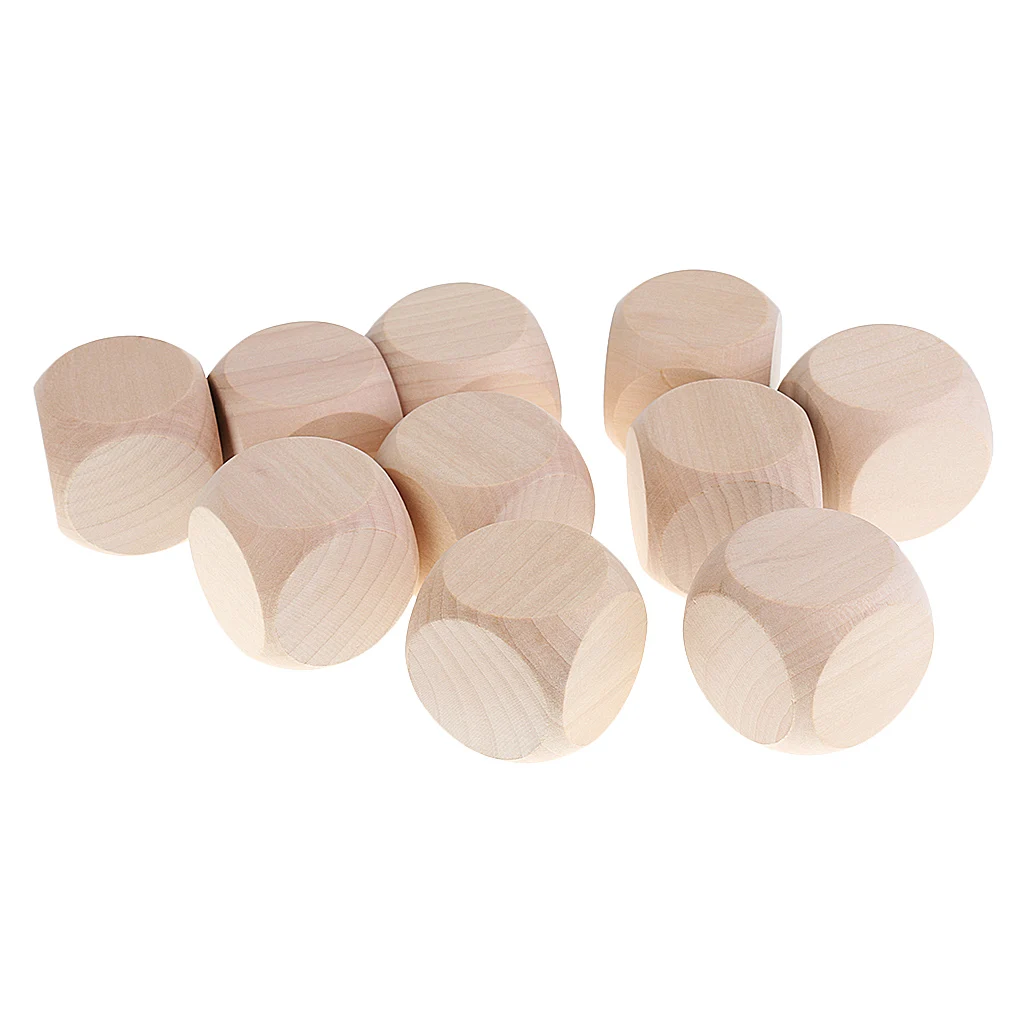 

Pack of 10 Opaque Blank 6 Sided Dice Die 1.96inch for for Role Play MTG Game Parts