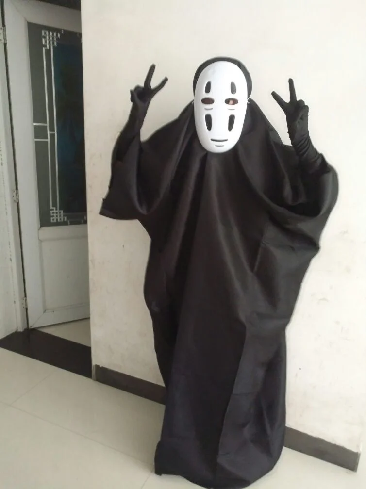 

Halloween Children's Cosplay Miyazaki Hayao No Face Man Anime Clothes Qianhe Chihiro Adult Female Ghost Festival Costume