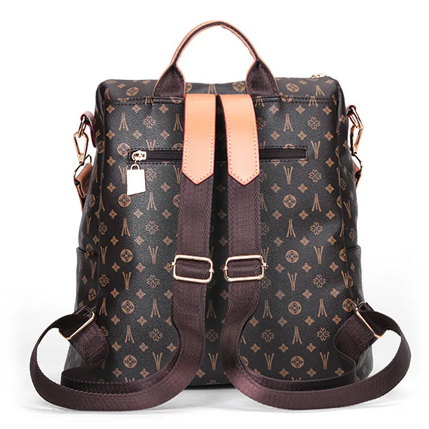 Ретро Дамский роскошный брендовый дизайнерский рюкзак для путешествий с