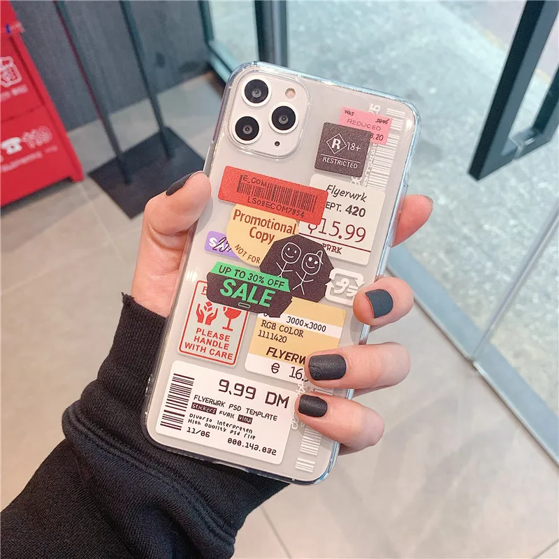 Модный прозрачный мягкий чехол для iPhone 11 Pro MAX XR X XS MAX|Бамперы| |